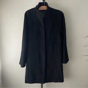 Hilary Radley Wool Car Coat Topcoat Overcoat Hidden Buttons
